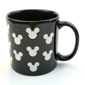 Disney Schwarz & Weiß Mickey Mouse Silhouette Ohren Logo Keramik Tasse Vintage - Bild 1 von 4