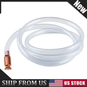 4.92FT Shaker Siphon Hose Jiggler Pump Gasoline Fuel Water Transfer Copper Head - Picture 1 of 11