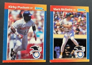  1989 Donruss All-Stars MARK MCGWIRE #1 and KIRBY PUCKETT #23 2 Card Lot Free SH