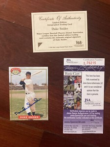 Duke Snider HOF Signed 1994 Nabisco All-Star Legends COA Autograph Card JSA 