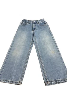 Levi's 569 Boy's Blue Jeans Size 7 Reg Loose Straight Adj Waist Red Tag - Picture 1 of 6