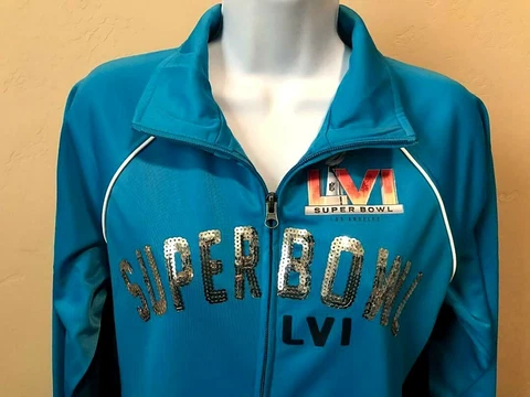NFL Super Bowl LVI Rams vs Bengals Ladies Full Zip Jacket Licensed Size 2XL Cover