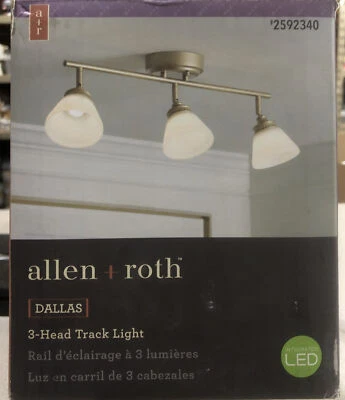 Allen + Roth Taralyn 3-Light 23.25-in New Soft Gold Dimmable LED Fixed Track Bar - Image 1 of 2