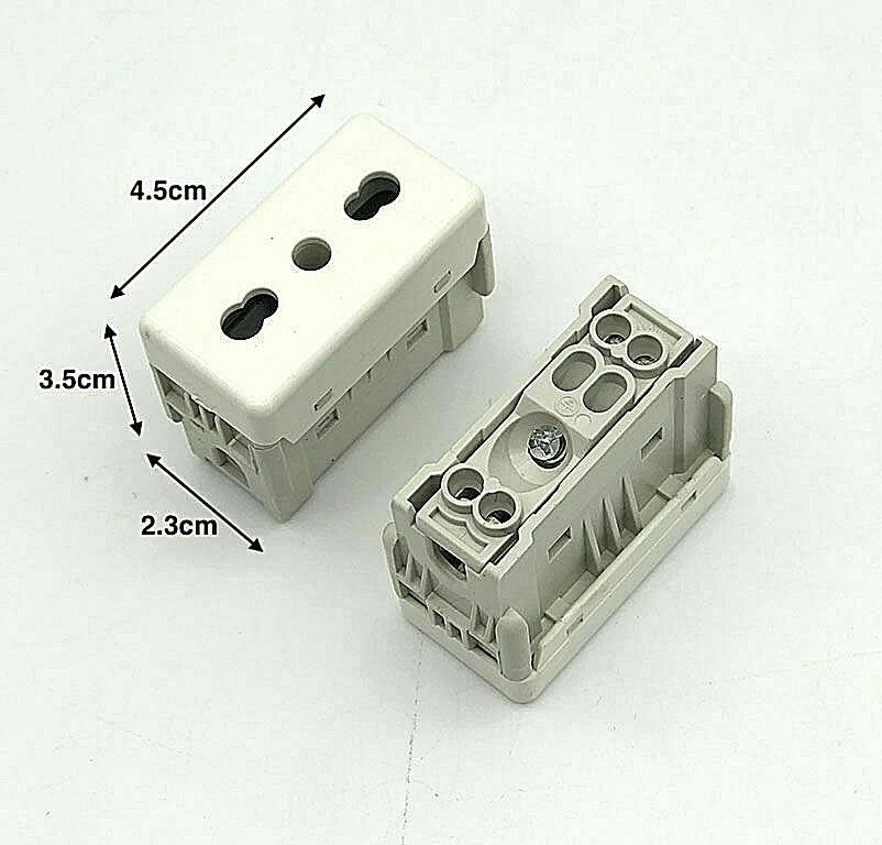 X Toma Bivalente Bipolar 10/16 A 1 Módulo Blanca Hmj - Imagen 1 de 1
