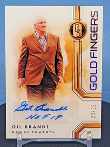 2022-23 National Treasures GIL BRAND Gold Fingers Auto 24/25 Cowboys