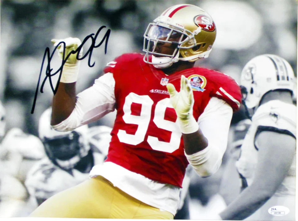 Aldon Smith 亲笔签名 11 x 14 照片 (JSA) — 第 1/1 张图片