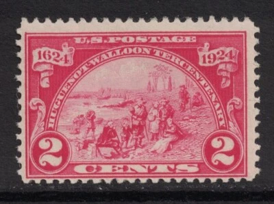 Scott 615 - MNH - 2c aterrizaje en Fort Orange, emisión valona hugonote - sin usar como nuevo Foto 1 de 2