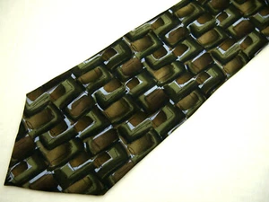 J Garcia Mens Necktie Tie Uncorrupted Manuscript Green Abstract Art Silk 59" - Picture 1 of 6