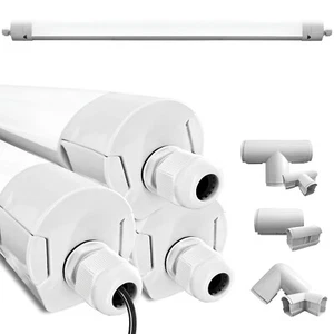 Barra LED Tubolare 50W 36W Neon Impermeabile IP65 Prolungabile Soffitto Parete - Foto 1 di 21
