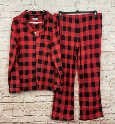 NUEVO Conjunto de pijama Cuddl Duds para mujer talla 2XL rojo negro búfalo bolsillos a cuadros suave Foto 1 de 2