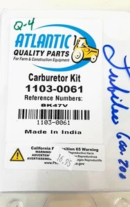 Atlantic Quality Parts 1103-0061 Carburetor Kit - Bild 1 von 2