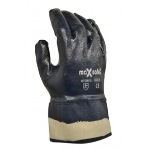 BLUE KNIGHT SAFETY CUFF GLOVE FULLY COATED NITRILE GNB131 SIXE 09 / LARGE - Picture 1 of 1