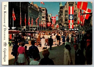 Postal Dinamarca Copenhague calle ocupada 3D - Imagen 1 de 2
