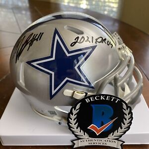 Micah Parsons Autographed Signed Dallas Cowboys Mini Helmet W/ 2021 DROY Beckett