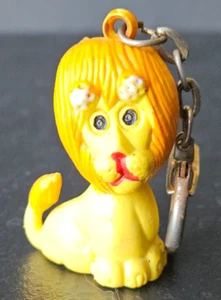 RUBBER LION NOVELTY KEYCHAIN FIGURE. MADE IN HONG KONG - Picture 1 of 5