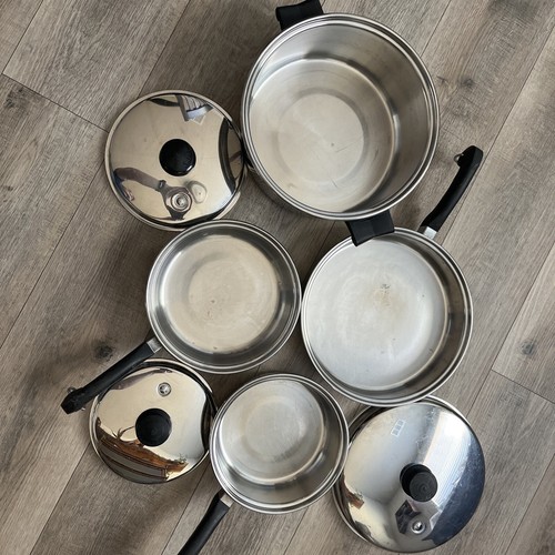 Saladmaster Set 7 PC Stainless Steel 188 Tri Clad Cookwear Cook Pots