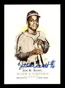 JOE B SCOTT SIGNED 2007 TOPPS ALLEN & GINTER #68 - MEMPHIS RED SOX