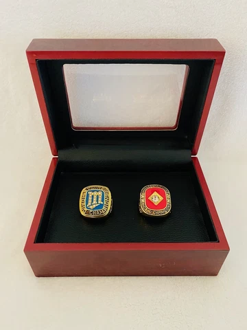 2 PCS Minnesota Twins World Series Ring Set W Box, 🇺🇸 SHIP Cover