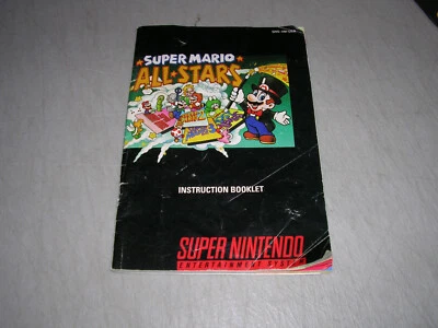 SUPER MARIO ALL-STARS (Super Nintendo SNES) Original Instruction Manual a - Image 1 of 2