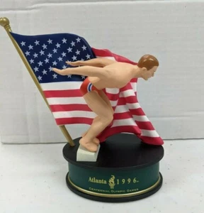 OLYMPIC SWIMMING FIGURINE ~ 1996 ~ Atlanta ~ Hallmark ~ NOS - Imagen 1 de 6