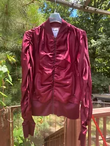 Size 46 ADIDAS ORIGINALS BY JEREMY SCOTT BURGUNDY RED JACKET - Picture 1 of 6