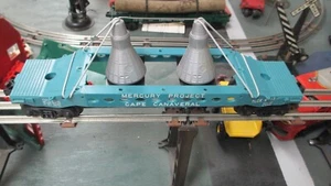 Lionel Postwar, Variation "C", Teal Frame, 6413 Mercury Capsule Carrying Car - Picture 1 of 8