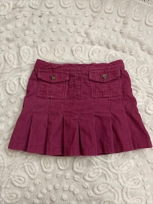 Falda corta de pana plisada Lands Ends Preppy para niñas 6X algodón Foto 1 de 4