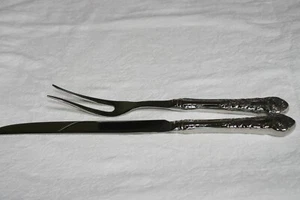 REED & BARTON STAINLESS FLATWARE"RENAISSANCE"(2)SERVING PIECES CARVING SET NEW - Picture 1 of 4