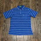 Mens Vintage Grand Slam Munsingwear Penguin Blue Stripe Pocket Polo Golf Shirt M