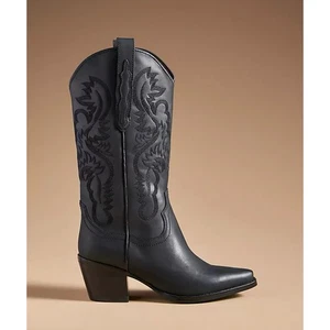 Jeffrey Campbell Dagget Western Boot Black Wash Sz US 11 - Picture 1 of 15