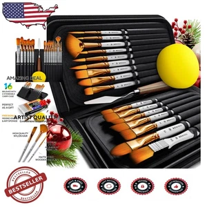 Profi Künstler Pinsel Set - 16 Stück, alle Medien, Etui - Bild 1 von 9