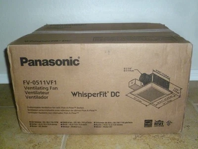 Panasonic WhisperFit DC 50/80/110 CFM ENERGY STAR Bathroom Exhaust FV-0511VF1 - Image 1 of 4