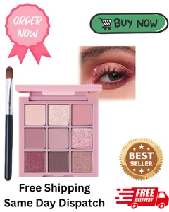 Vibrant Pink Shimmer and Matte Eyeshadow Palette Blendable & Long-Lasting UK - Picture 1 of 10