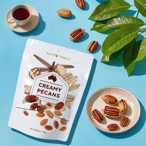10 pack NUTS FAMILY Creamy Pecan 240g in shell Snack Healthy & Tasty - Picture 1 of 2