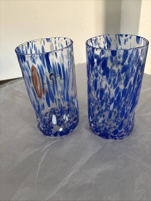Vasos de confeti de Murano con sangría hechos en Italia vasos hechos a mano Foto 1 de 4