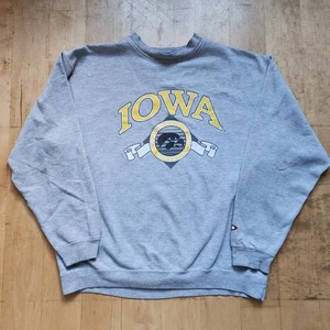 Vintage Y2K ProPlayer Iowa Hawkeyes Sweatshirt Men's XL Crew Neck Gray - Picture 1 of 9