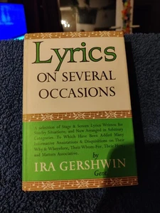 lyrics on several occasions gershwin,1st ed,knopf, hb book with dj - Foto 1 di 6