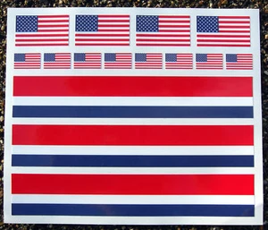 Road mountain Bike Cycle USA STARS & STRIPES Frame Stickers gloss laminated - Picture 1 of 1