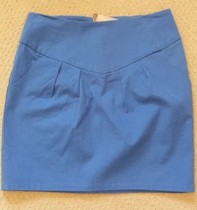 SILENCE + NOISE URBAN OUTFITTERS BLUE MINI SKIRT - Size 4, Orig Price $58, NWT - Picture 1 of 12