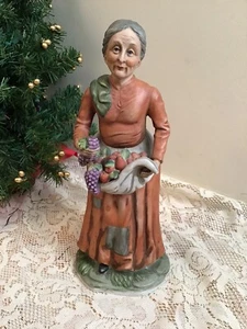 Homco Home Interiors - Farmer Peasant Woman - 13 Inch Figurine - Vintage - Picture 1 of 6
