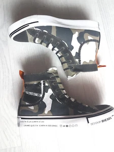 Diesel 36 S-imaginee mid stretch Sneaker high military camo - Bild 1 von 12