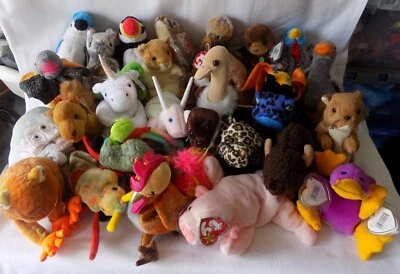Ty Beanie Babies JOB LOT BUNDLE  of 5 mixed  " ANIMALS " - Image 1 of 4