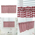 Handmade Check Lace Cafe Kitchen Curtain Valances Fashion Home 130x41cm