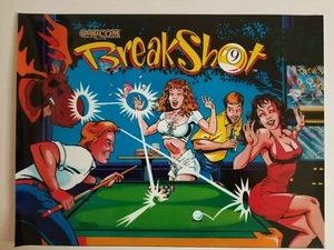 1996 Capcom Breakshot Pinball Translite - Picture 1 of 3