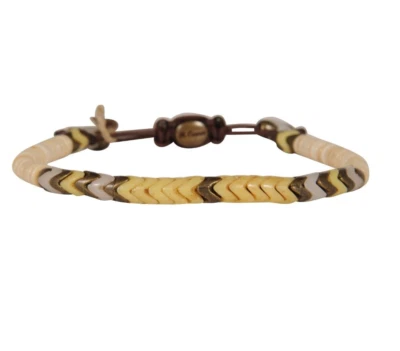 Pulsera con cuentas punta de flecha gris tostado amarillo M Cohen by Maor Foto 1 de 4
