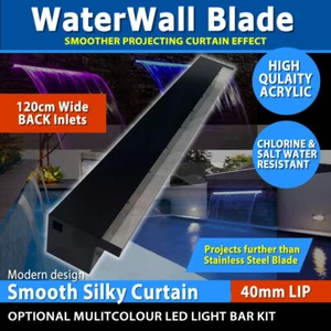 Swimming Pool Watefall Fountain Spillway Water Feature Blade Waterfall Features - Picture 1 of 15