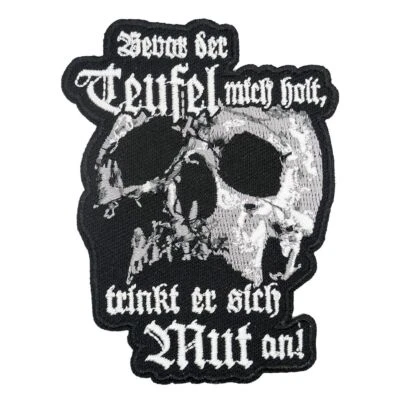 Aufnäher Aufbügler Patch Bevor der Teufel mich holt Blood blut crime club