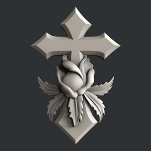 3d STL models for CNC, Artcam, Aspire, cross - Picture 1 of 3