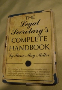 THE LEGAL SECRETARY'S COMPLETE HANDBOOK BY BESSE MAY MILLER 1953 - Picture 1 of 14