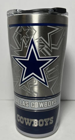 Dallas Cowboys 20 Oz Stainless Steel NFL Travel Mug Tumbler Cover